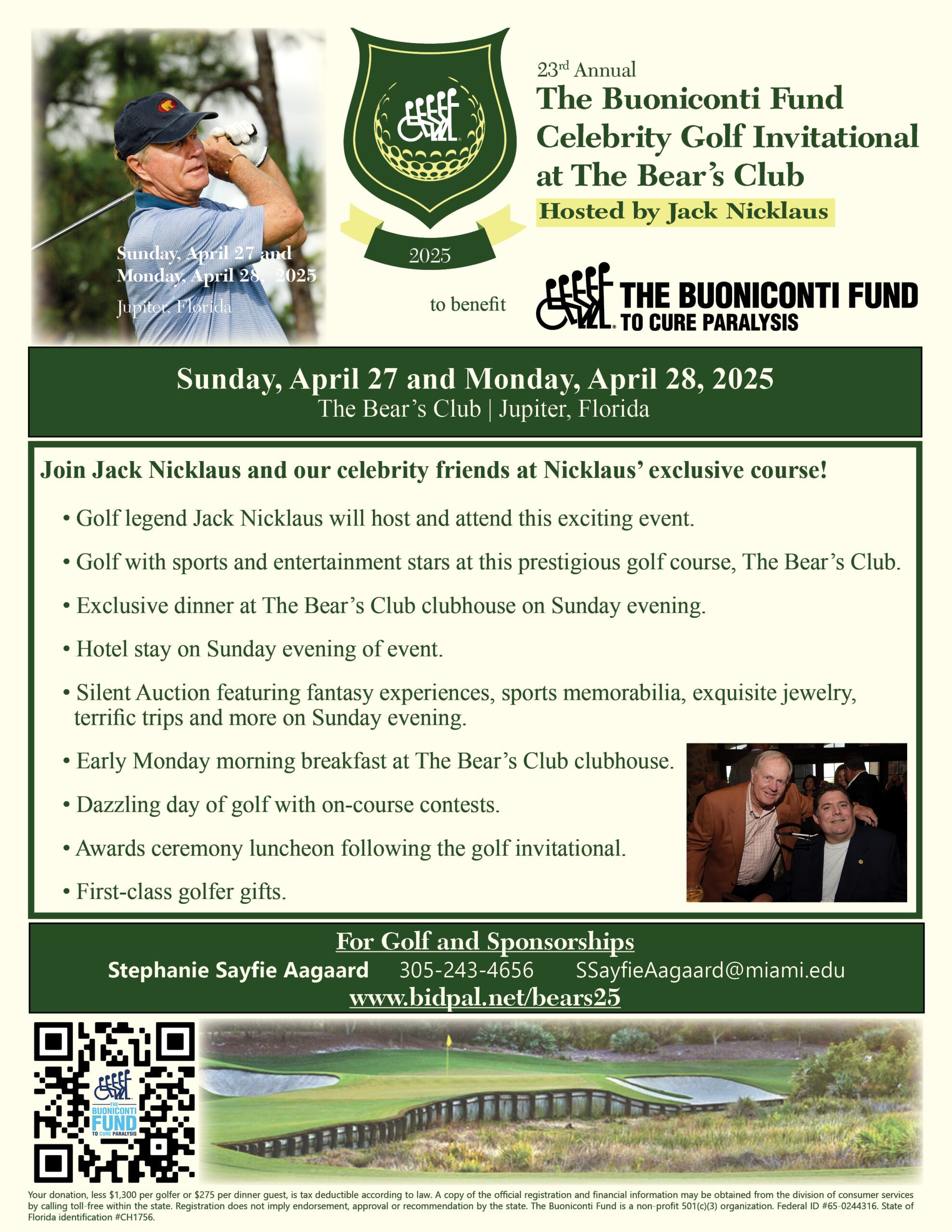 23rd Annual Buoniconti Fund Celebrity Golf Invitational at The Bear's Club