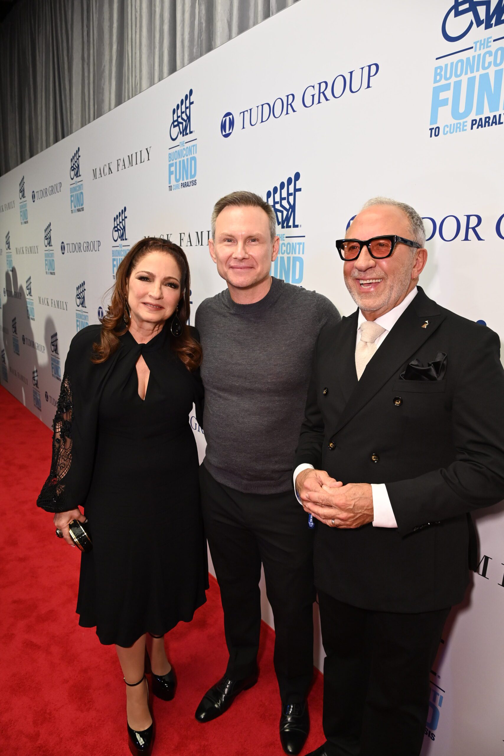 Gloria Estefan, Christian Slater and Emilio Estefan