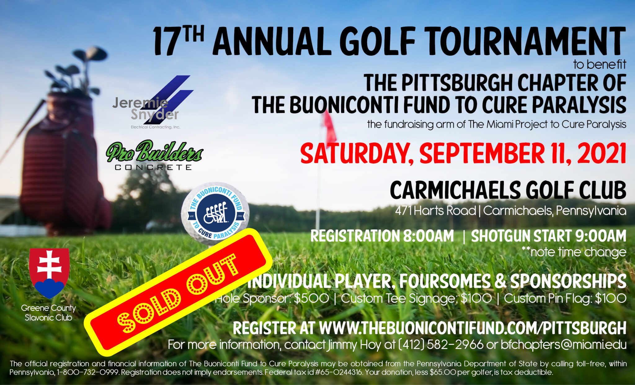 17th Annual Pittsburgh Chapter Golf Tournament The Miami Project