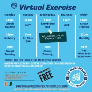 Virtual Exercise Schedule