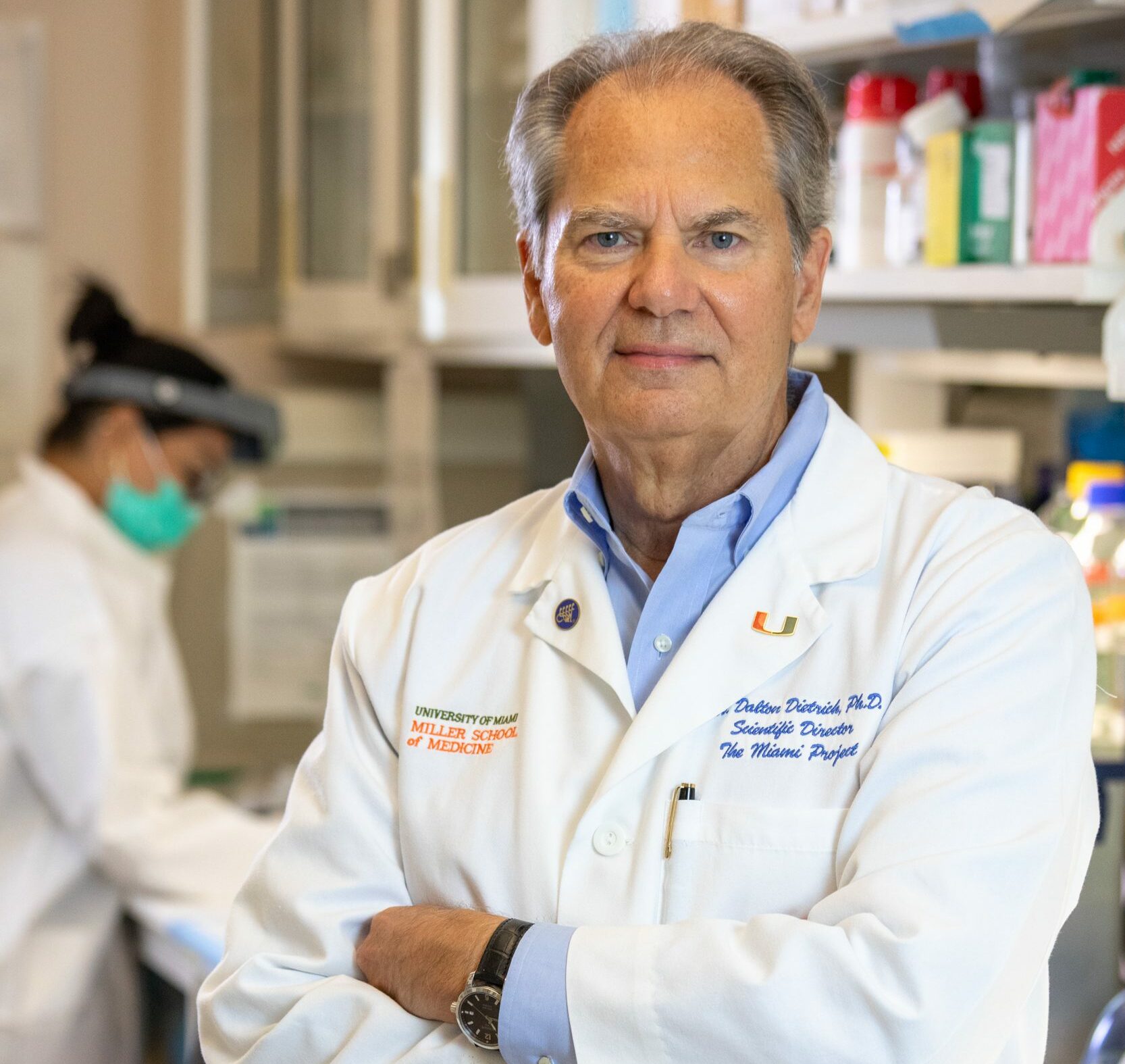 Dr. Dalton Dietrich in his lab